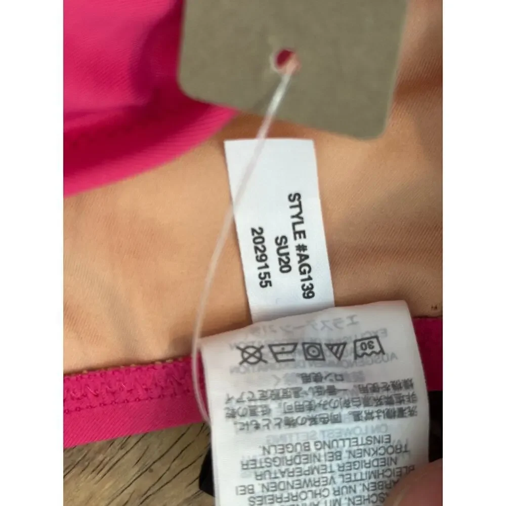NWT J.Crew Women's Pink Bow High-rise Back One-shoulder One-piece Size 12